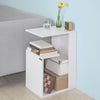 SoBuy FBT69-W Mesa Auxiliar con 2 Estantes Blanco