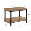 SoBuy FBT90-NMesas de Centro con 2 Estantes Madera