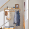 SoBuy FHK06-N Perchero de Pared con 6 Ganchos y 1 Estante Madera
