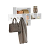 SoBuy FHK17-WPerchero de Pared con 5 Compartimentos y 4 Ganchos