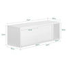 Preventa-SoBuy FHK18-W Perchero de Pared con 2 Puertas Correderas y 1 Compartimento Blanco