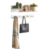 SoBuy FHK21-WN Perchero de Pared con 5 Ganchos y 1 Estante