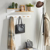 SoBuy FHK21-WN Perchero de Pared con 5 Ganchos y 1 Estante