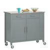 SoBuy FKW108-HG Carrito de Cocina con encimera en acero inoxidable