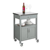 SoBuy FKW22-HG Carrito de Cocina con Tablero de Acero Inoxidable Gris