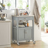 SoBuy FKW22-HG Carrito de Cocina con Tablero de Acero Inoxidable Gris