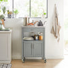 SoBuy FKW22-HG Carrito de Cocina con Tablero de Acero Inoxidable Gris