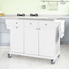 SoBuy FKW33-W Carrito de Cocina con 3 cajones y 3 Puertas