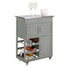 SoBuy FKW45-HG Carrito de Cocina con 3 Puertas y 1 cajón Gris