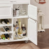 SoBuy FKW45-WN Carrito de Cocina con 3 Puertas y 1 cajón Blanco