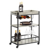 SoBuy FKW56-HG Carrito de Cocina con Ruedas y 3 Estantes