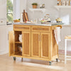 SoBuy FKW69-N Carrito de Cocina con 2 cajones y 4 Puertas