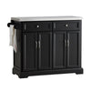 SoBuy FKW71-SCH Carrito de Cocina con 2 cajones y 4 Puertas Negro