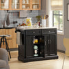 SoBuy FKW71-SCH Carrito de Cocina con 2 cajones y 4 Puertas Negro
