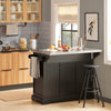 SoBuy FKW71-SCH Carrito de Cocina con 2 cajones y 4 Puertas Negro