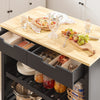 SoBuy FKW74-SCH Carrito de Cocina con 2 cajones y 2 Estantes Negro