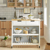 SoBuy FKW74-WN Carrito de Cocina con 2 cajones y 2 Estantes Blanco