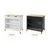 SoBuy FKW74-SCH Carrito de Cocina con 2 cajones y 2 Estantes Negro