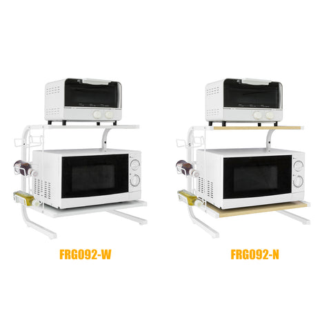 SoBuy FRG092-W Soporte para Microondas con 2 Estantes Blanco