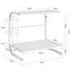 SoBuy FRG092-W Soporte para Microondas con 2 Estantes Blanco