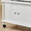 SoBuy FRG12-W Carrito de Cocina con Ruedas con 3 Estantes y 2 Puertas Blanco