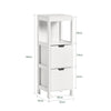 SoBuy FRG127-W Mueble Columna de Baño con 1 Estante y 2 cajones Blanco