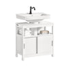 SoBuy FRG128-II-W Mueble para debajo del Lavabo con 1 Estante y 2 Puertas Blanco