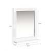 SoBuy FRG129-W Mueble de Pared con Espejo con 1 Estante Blanco