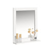 SoBuy FRG129-W Mueble de Pared con Espejo con 1 Estante Blanco