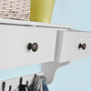 SoBuy FRG178-W Perchero de Pared con 5 Ganchos y 2 cajones Blanco