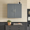 SoBuy FRG231-DG Mueble de Pared Armario suspendido con 2 Puertas Gris