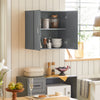 SoBuy FRG231-DG Mueble de Pared Armario suspendido con 2 Puertas Gris