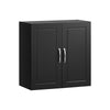 SoBuy FRG231-SCH Mueble de Pared Armario suspendido con 2 Puertas Negro