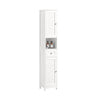 SoBuy FRG236-W Armario alto de Baño 2 puertas y 1 cajón Blanco