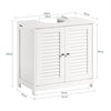 SoBuy FRG237-II-W Armario para Debajo del Lavabo 2 Estante y 2 Puertas Blanco
