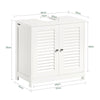 SoBuy FRG237-W Armario de Baño 2 puertas y 2 estantes Blanco