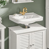 SoBuy FRG237-W Armario de Baño 2 puertas y 2 estantes Blanco