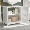 SoBuy FRG237-W Armario de Baño 2 puertas y 2 estantes Blanco