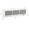 SoBuy FSR23-W+FRG282-WMueble recibidor Zapatero con Perchero Gris+Blanco