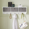SoBuy FSR23-W+FRG282-WMueble recibidor Zapatero con Perchero Gris+Blanco
