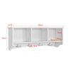 SoBuy FRG48-WPerchero de pared con 3 compartimentos y 4 ganchos Dobles Blanco
