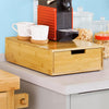 SoBuy FRG83-N Soporte para cápsulas de café de Bambú con un cajón
