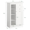 SoBuy FSB32-W Aparador Cocina Mueble Vitrina de Cristal
