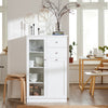 SoBuy FSB32-W Aparador Cocina Mueble Vitrina de Cristal