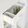 SoBuy FSB45-W Aparador con 2 Compartimentos y 1 cajón Blanco