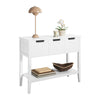 SoBuy FSB51-W Mesa de Consola con 3 cajones y 1 estante Blanco