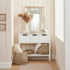 SoBuy FSB51-W Mesa de Consola con 3 cajones y 1 estante Blanco
