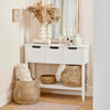 SoBuy FSB51-W Mesa de Consola con 3 cajones y 1 estante Blanco