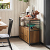 SoBuy FSB63-PF Aparador de Cocina con 3 Puertas y 2 Estantes