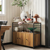 SoBuy FSB63-PF Aparador de Cocina con 3 Puertas y 2 Estantes